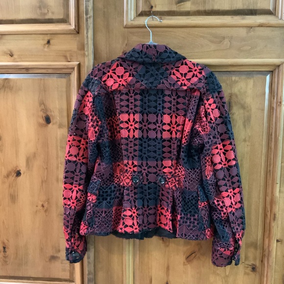 Byron Lars Red and Black Lace Jacket…size 8 - Picture 5 of 7